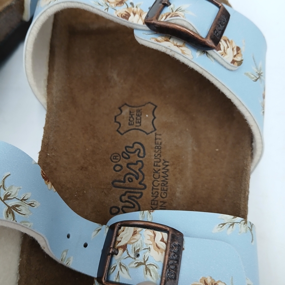 Birkenstock Blue Floral Sandals - Picture 13 of 16
